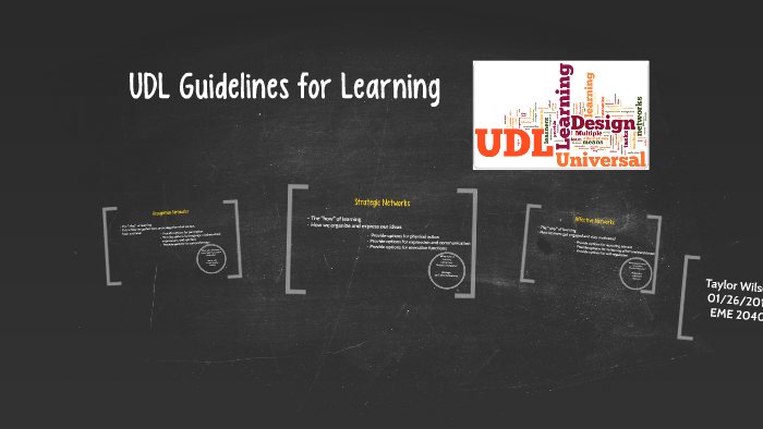 UDL Guidelines for Learning by Taylor Wilson on Prezi