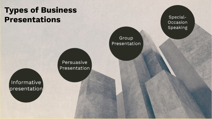 various types of business presentation