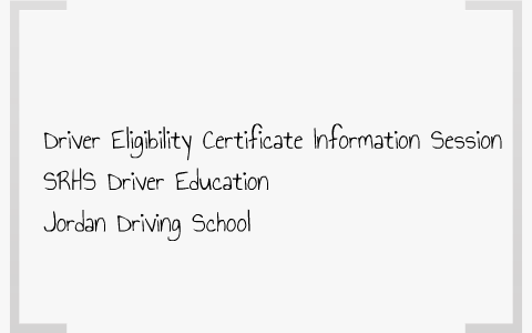 Driver Eligibility Certificate by Monica Vallejo