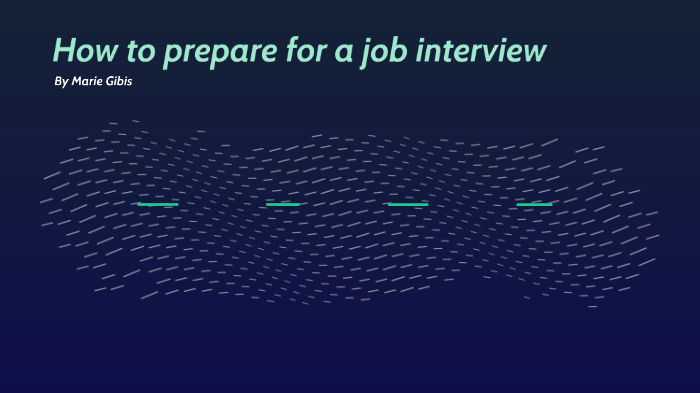 How to prepare for a job interview by Marie Gibis on Prezi
