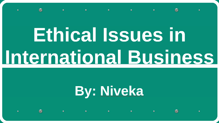 ethical issues in international business case study