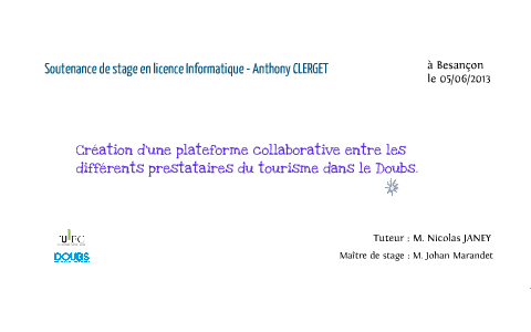 Soutenance Licence Informatique By Anthony Clerget