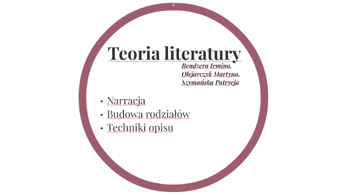 Teoria literatury by Martyna Olejarczyk on Prezi