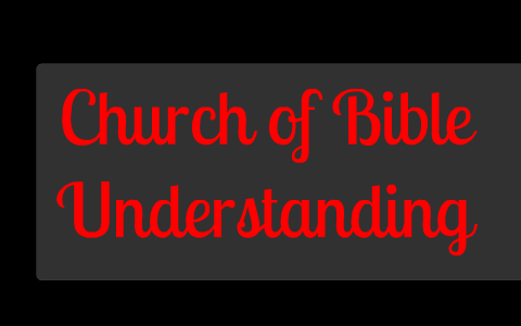 Church of Bible Understanding -Stewart Traill by marshall elliott on ...