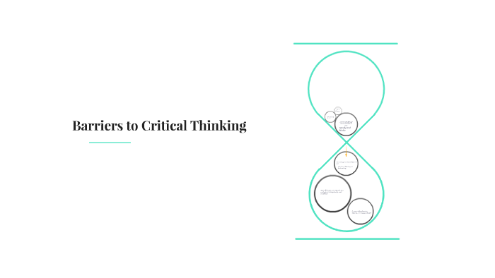 What inhibits critical thinking image