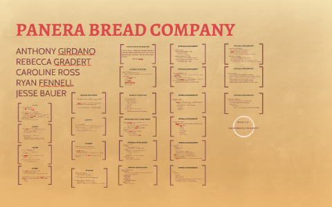 Panera Bread Organizational Chart