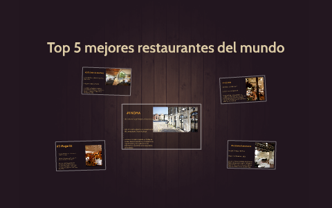 Top 5 Mejores Restaurantes Del Mundo By Ebner Palacios