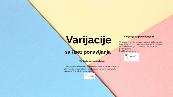 Variacija Варијације са и без понављања by Marija Žarković on Prezi