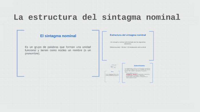 01 La Estructura Del Sintagma Nominal By José María Soler On Prezi 3352