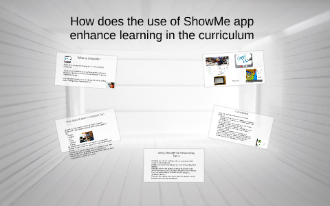 How does the use of ShowMe app enhance learning in the curri by Hinal Vora