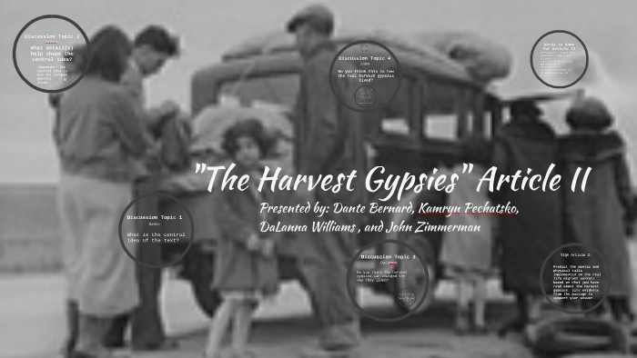 the harvest gypsies