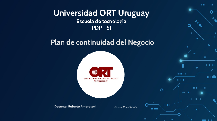 Plan de continuidad de negocio by Diego Carballo on Prezi
