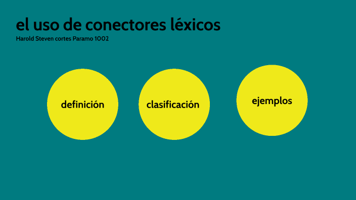 el uso de conectores lexicos by Harold Steven Cortes Paramo on Prezi