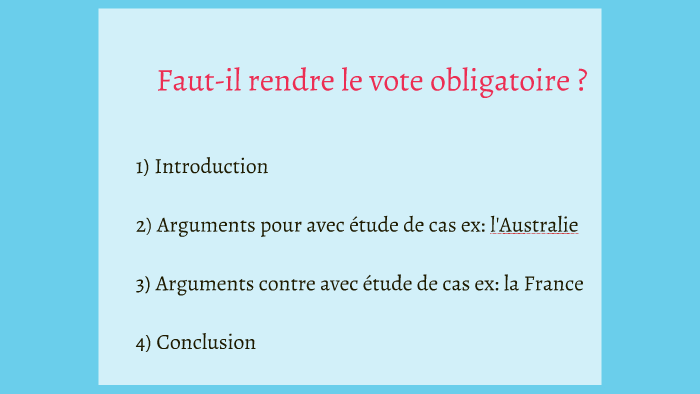 Faut Il Rendre Le Vote Obligatoire Emc