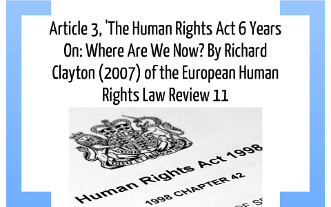article 3 human rights essay