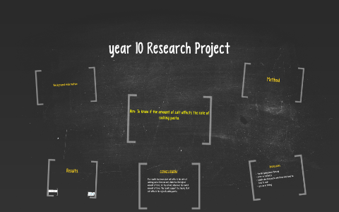 year 10 research project ideas science