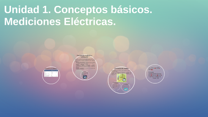 Unidad 1. Conceptos básicos. Mediciones Eléctricas. by Kenia Herrera on ...