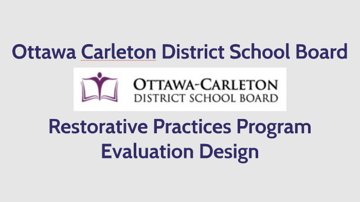 OCDSB RPP Eval Design by RP Evaluation Team