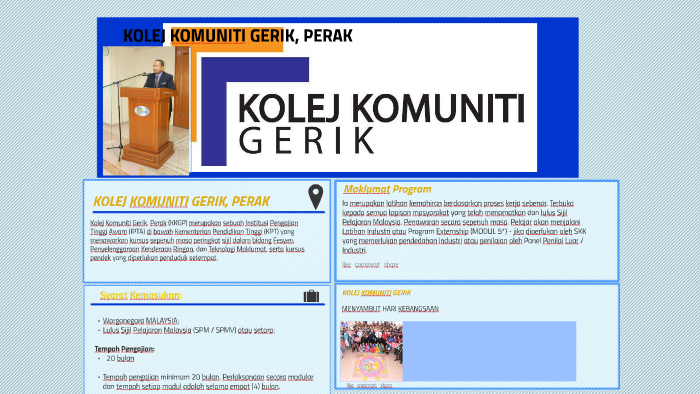 Kolej Komuniti Gerik Perak By Muhd Izzami