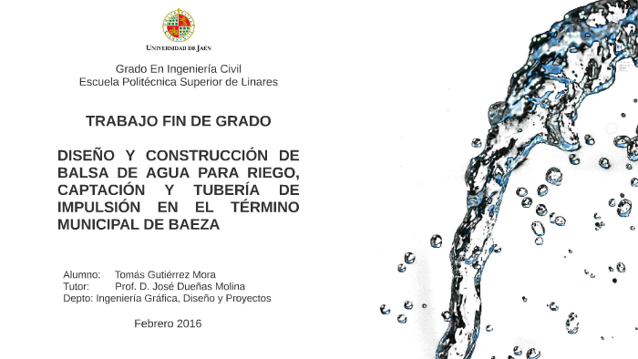 DISEÑO Y CONSTRUCCIÓN DE BALSA DE AGUA PARA RIEGO, CAPTACIÓN by Tomás