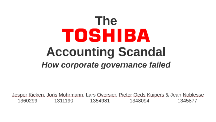 toshiba accounting scandal essay