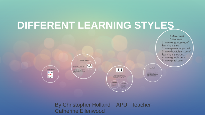 DIFFERENT LEARNING STYLES by chris holland on Prezi