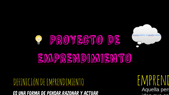 PROYECTO DE EMPRENDIMIENTO by susana sierra Aristizabal on Prezi
