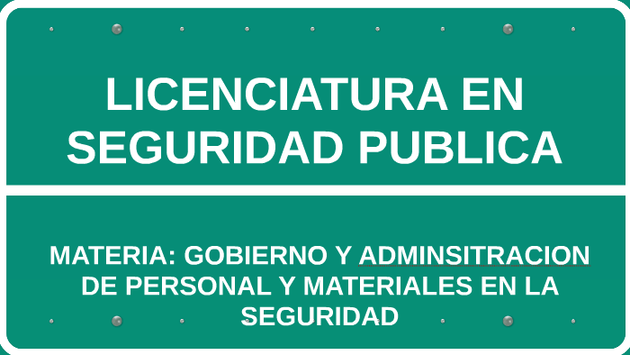 LICENCIATURA EN SEGURIDAD PUBLICA by Alexis Playuk