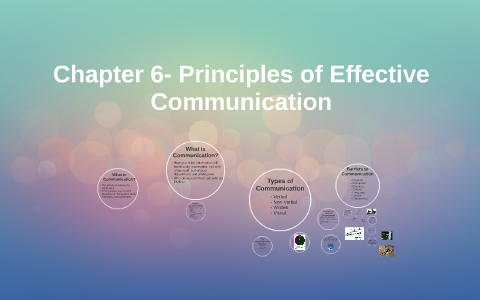 Chapter 6- Principles Of Effective Communication By Maria Frick On Prezi