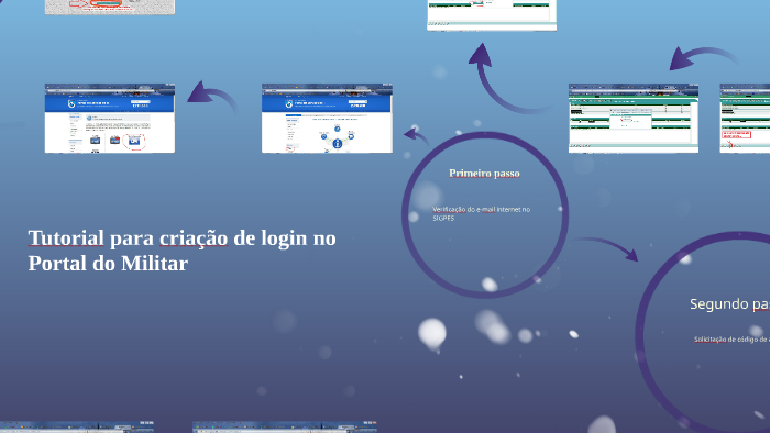 Tutorial para criação de login no Portal do Militar by Débora Pessoa