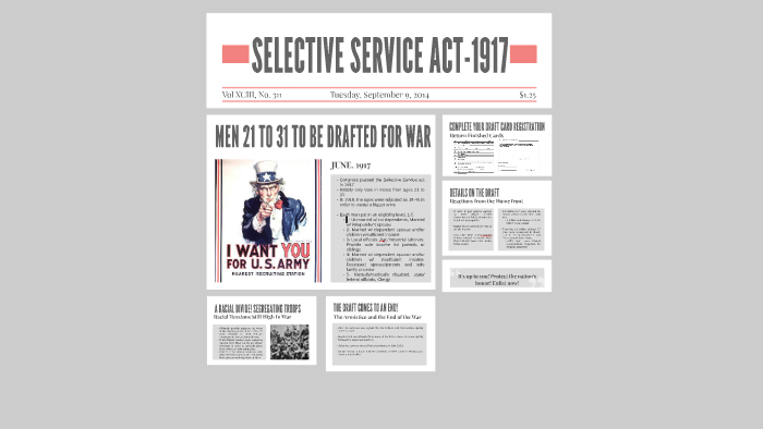 selective service act 1917 ww1