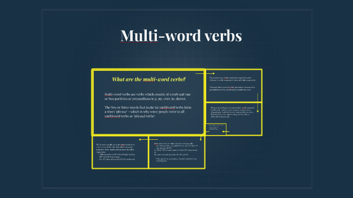 Multi word verbs что это такое