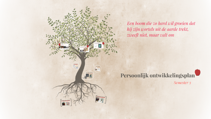 Een boom die zo hard wil groeien dat hij zijn wortels uit de by Hanneke