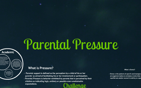 short essay on parental pressure