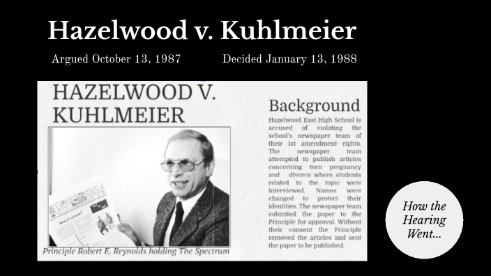 Hazelwood v kuhlmeier on sale case