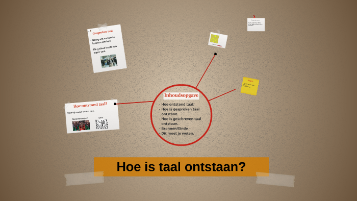 Hoe is taal ontstaan ? by N F on Prezi