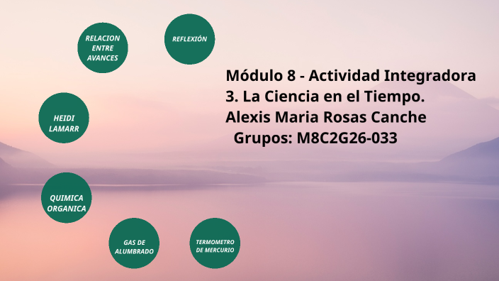 Módulo 8 - Actividad integradora 3. La ciencia en el tiempo Alexis