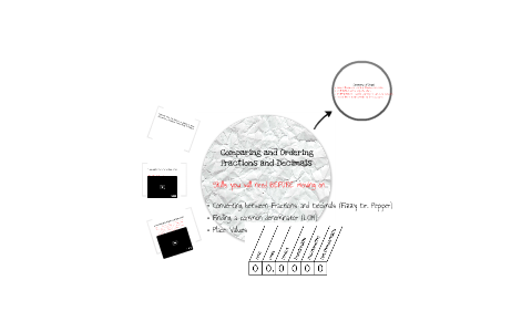 Comparing and Ordering Fractions and Decimals by Erin Rizz