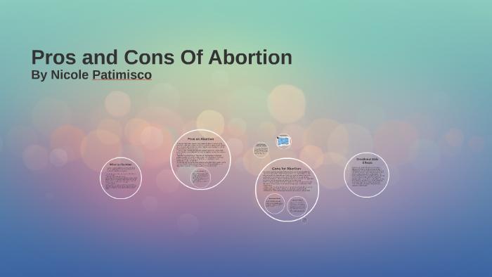 Pros And Cons Of Abortion By Nicole Patimisco