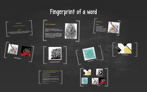 Fingerprint Of A Word By Samantha Fleischer