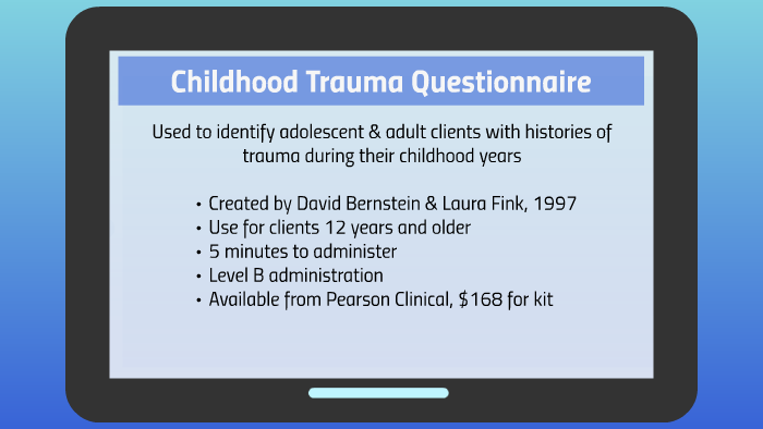 childhood trauma questionnaire