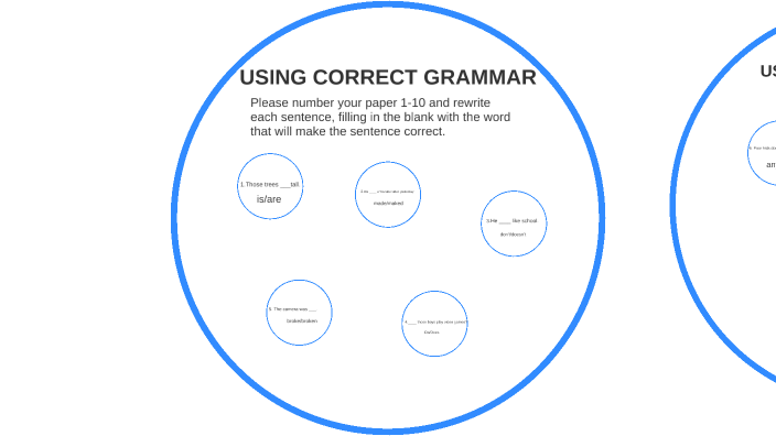 presentation using correct grammar pdf
