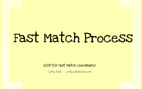 Fastmatch Template Fast Match Process by Camila Rank on Prezi