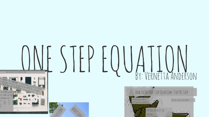 one-step-equation-by-vernetta-anderson