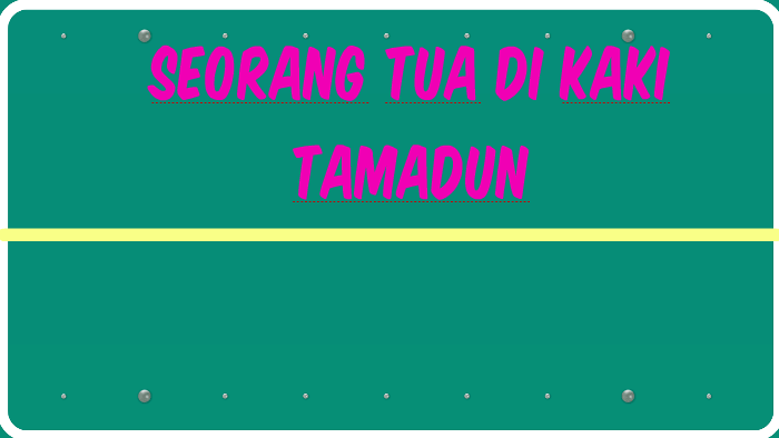 Seorang Tua Di Kaki Tamadun By Muhammad Ardhan