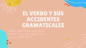 El Verbo Y Sus Accidentes Gramaticales.pdf By Camila Medina Cotrina On ...