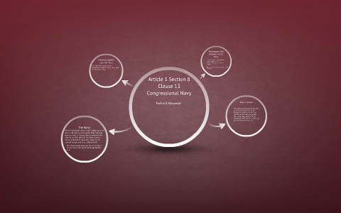 article 1 section 8 clause 13 meaning