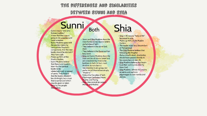 Sunni Vs Shia Differences Chart