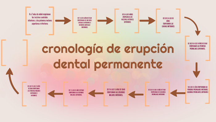 CRONOLOGÍA DE ERUPCIÓN DENTAL PERMANENTE by MariSol Tlapapal on Prezi