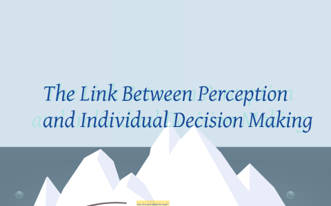 how perception affects decision making